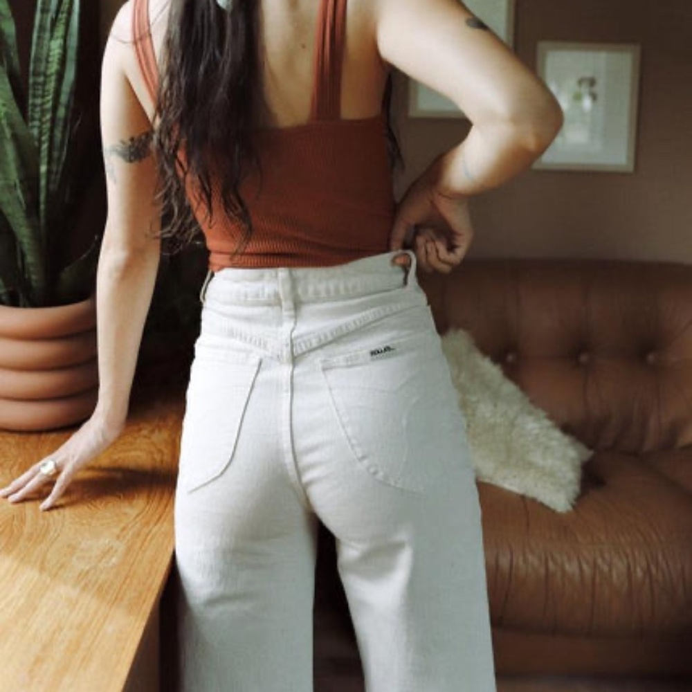 ROLLA'S Cream Wide Leg Pants